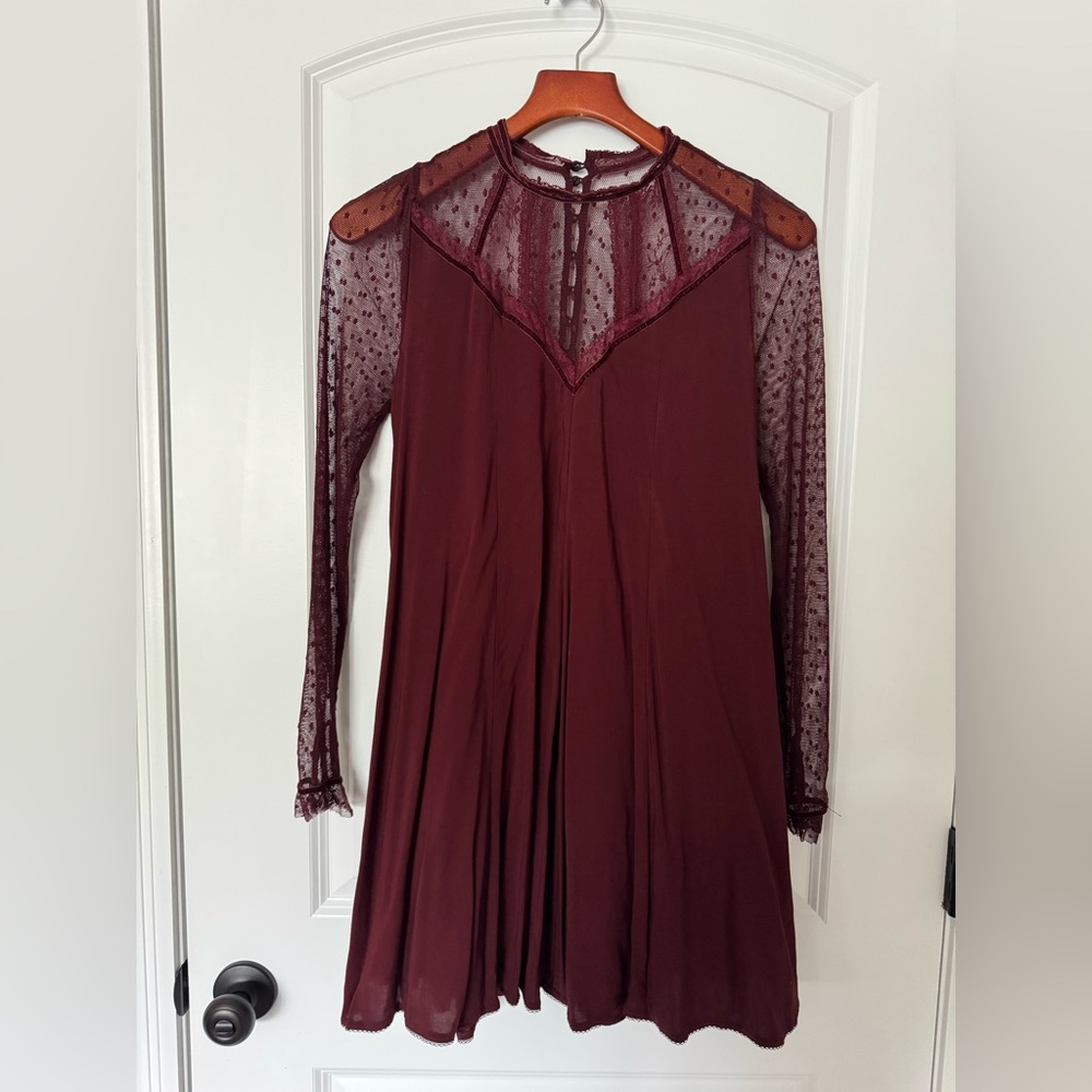 Urban Outfitters - Burgundy Lace Dress